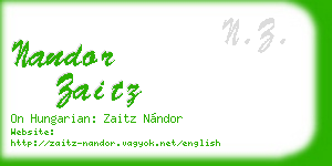 nandor zaitz business card